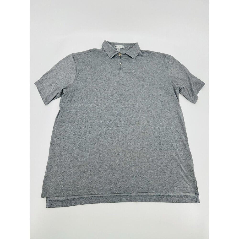 Peter Millar Collection Men's Grey Golf Polo Shirt Size Large Stretch